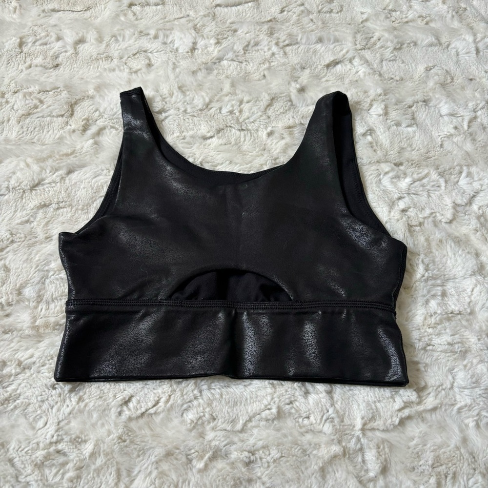 Offline by Aerie Women's Size XS Black Crackle Sports Bra - Picture 3 of 3